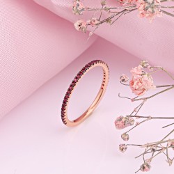 Gianni Lazzaro. Goldring mit Rubin Rotgold 585