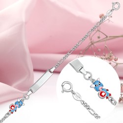 Kinderarmband aus Silber mit Gravurplatte