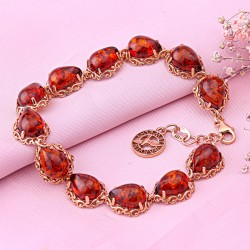 Armband Silber 925 mit Bernstein