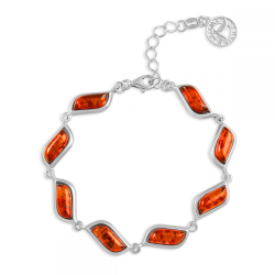 Silberarmband mit Bernstein