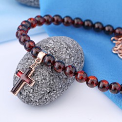 Vergoldetes Silberarmband 925 mit Bernstein