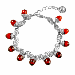 Silberarmband 925 mit Bernstein