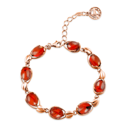 Vergoldeter Silberarmband "Hoffnung". Bernstein