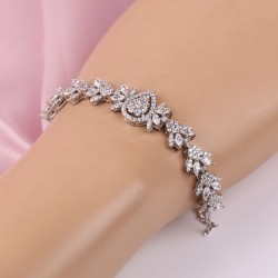 Silberarmband "Fest". Zirkonia