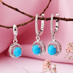 Set aus 925er Silber Türkis und Zirkonia