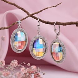 Silberset mit Swarovski&reg; & Zirkonia