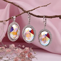 Silberset mit Swarovski&reg; & Zirkonia