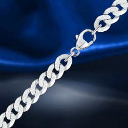 Silberkette; -armband "Panzer"