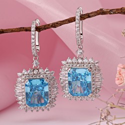 Hängende Silberohrringe mit Zirkonia kaufen