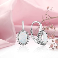 Silberohrringe 925 Opal Zirkonia
