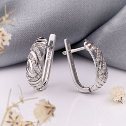 Silberohrringe aus 925er Silber mit Zirkonia SOKOLOV