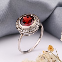 Silberring mit Granat