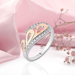 Silberring mit Gold in Deutschland kaufen Zirkonia