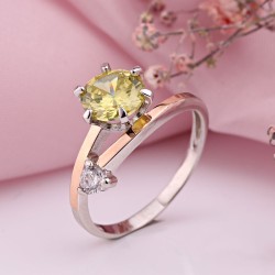 Silberring mit Gold und Zirkonia kaufen