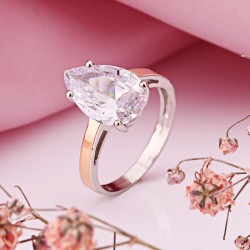 Silberring mit Gold in Deutschland kaufen Zirkonia