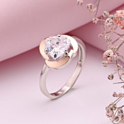 Silberring mit Gold und Zirkonia kaufen