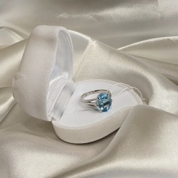 Silberring "Madonna". Topas