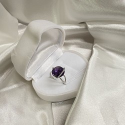Silberring "Finsternis". Amethyst & Zirkonia