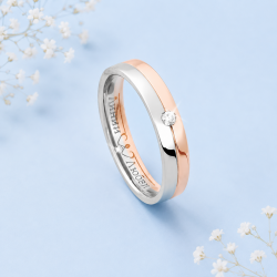 Trauring mit Diamant Gold 585