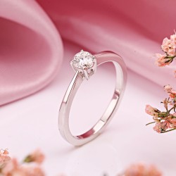 Weißgoldring 585 Diamant
