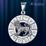 Знак зодиака серебрянный "Лев"