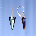 Ohrhaenger mit Swarovski Kristallen. Silber