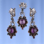 Silberset mit Amethyst