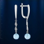 Ohrhaenger mit Topas. Silber 925°