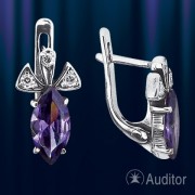 Silber Ohrringe mit Amethyst