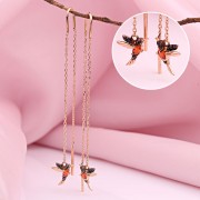 Russisches Gold Rotgold 585 Ohrringe zum Durchziehen