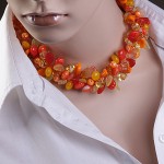 Collier aus carnelian agate