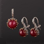  Russische Silberschmuck. Silberset