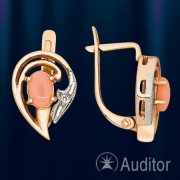 Ohrringe russisches Gold & Korall