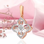 Подвеска с танцующим бриллиантом золотая купить