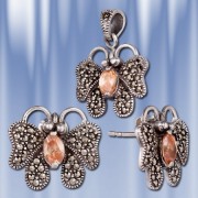 Silber-Set  "Schmetterlinge" aus Silber