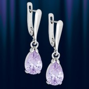 Ohrringe aus Silber 925 mit Amethyst "Kiwi"