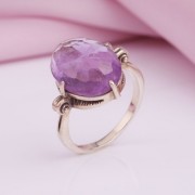 Silberring mit Amethyst 