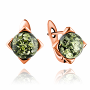 Vergoldete Silberohrringe 925º mit Bernstein in Deutschland kaufen