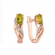 Ohrringe mit Sultanit. Rotgold