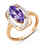 Купить золотое кольцо с аметистом