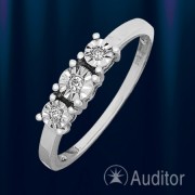 Weissgoldring mit Diamanten