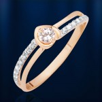 Russische Goldring 585°, bicolor