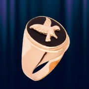 Мужское кольцо из золота "Орёл"