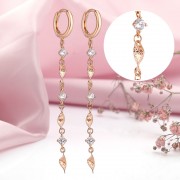 Rotgoldohrhaenger "Staunen". Zirkonia