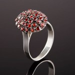  Silberring. Granat