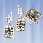 Ohrringe & Ring Kristallen Swarovski