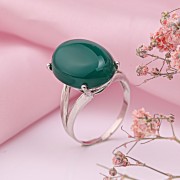 925er Silberring Chrysopras