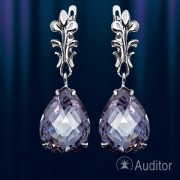 Silber Ohrringe mit Amethyst