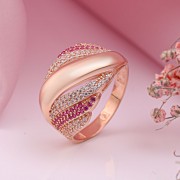 Russisches Rotgold 585 in Deutschland kaufen Goldring Zirkonia