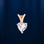 Золотая подвеска с кристаллом Swarovski®